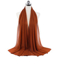 Nueva Elegante Bufanda De Mujer 2023 Modesta En Chiffón Sólido Tamaño Grande Abrazadora Para Cabeza Y Cuello Protección Solar Estilo Fashion - details 69