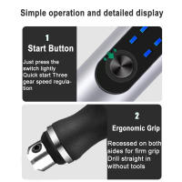 Mini Grabadora Eléctrica Sin Cable 4.2V 5000-10000-18000r Herramienta Rotativa Para Joyería Y Metal Tratamiento De Superficie - details 20