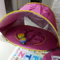 Baby Beach Tent with Pool 2025 Upgrade Easy Fold Up Pop Up Unique Ocean World - details 7