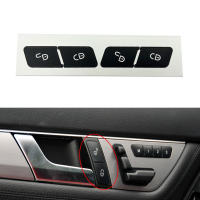 Cubierta De Botón De Bloqueo Y Desbloqueo De Puerta Para Coche Mercedes Benz Clase W204 2007-2014 W212 2010-2015 Material De Fibra De Carbono Accesorios Interiores - details 0
