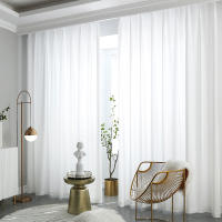 Cortina Moderna Y Minimalista De Color Sólido Translúcida Para Decoración De Sala De Estar 1 Pieza Con Bolso De Percha Proporciona Privacidad - details 4