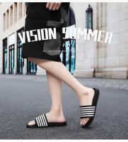 Zapatillas De Hombre Y Sandalias De Mujer Con Rayas Para La Piscina Sandalias De Playa De Tamaño Grande No Slip Para El Hogar - details 2