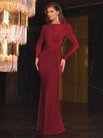 Vestido Maxi Dulzura Elegante Y Sólido Con Hombros Acentuados Y Cintura Definida Para Fiesta De Noche Mujer Otoño Invierno - details 35