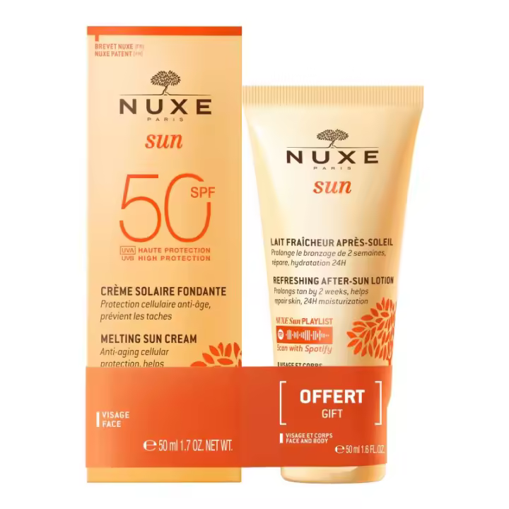 Nuxe Sun Crema Fundente Rostro SPF 50+ Leche Refrescante After Sun 50ml DE REGALO - 1