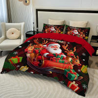 Set De Edredón Y Fundas De Almohada De Navidad Kawaii Con Dibujos De Ciervo Y Viejo 3 Piezas Funda De Edredón Y 2 Fundas De Almohada 100% Poliéster 90gsm - details 9