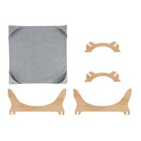 Cama Colgante Para Gatos Con Marco De Madera Cama Elevada Para Perros Pequeños Y Gatos Domésticos Interior Soporte Estable Para Dormir Muebles - details 5