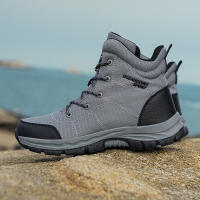 Botas De Invierno Para Hombre Con Piel Fuerte Antideslizante Impermeable Altura Del Tacón Medio Cordones Material De Suela De Goma - details 4