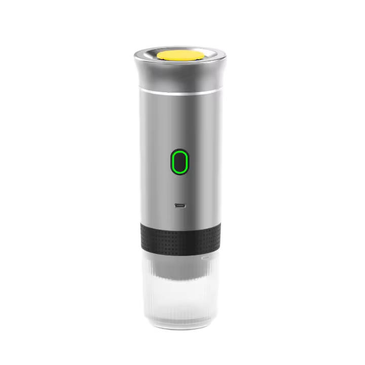 Máquina de Espresso Eléctrica Portátil, Cafetera de Viaje para Acampar, Cafetera de Coche con Auto-Calentamiento y Tipo-C, Infusión Caliente y Fría, Compatible con Café Molido y Cápsulas para Autocaravana, Senderismo, Oficina - 1