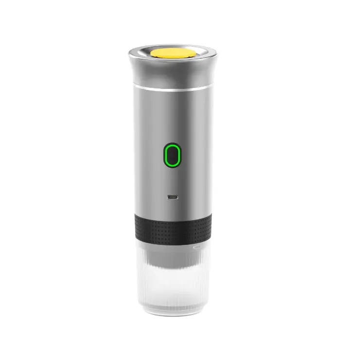 Máquina de Espresso Eléctrica Portátil, Cafetera de Viaje para Acampar, Cafetera de Coche con Auto-Calentamiento y Tipo-C, Infusión Caliente y Fría, Compatible con Café Molido y Cápsulas para Autocaravana, Senderismo, Oficina - 1