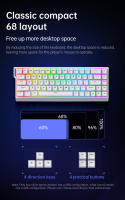 MCHOSE ACE68 Teclado Mecánico Con Cable Para Gaming Tasa De Muestreo De 128K RapidTrigg 8000Hz SOCD/Rs 0.125ms 68 Teclas Magnético - details 14