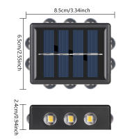 Lámpara Solar Exterior 10LED Impermeable De Cuatro Hojas De Cloaca Control De Luz Para Valla Jardín Calle Balcón 2 Pack - details 6