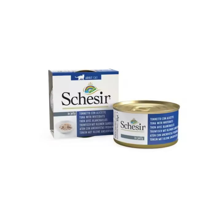 Schesir Lata Gato De Atún Con Anchovetas Y Arroz Al Natural 85 Gr Pack - 14 X 85 Gr - 1