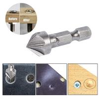 Broca De Corte De Ángulo 90 Grados 1/3PC Con Punta De Chamfer Para Carpintería Y Trabajo En Madera Broca De Hexágono 1/4" Para Eliminar Arrugas - details 8