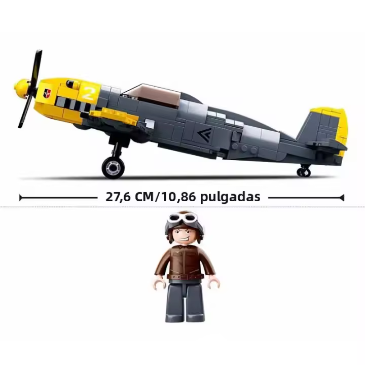 Bloques De Construcción DIY Clásicos De Avión De Combate BF-109 Para El Ejército Del Segundo Mundo War II 289 Piezas Juguetes Para Niños - 1