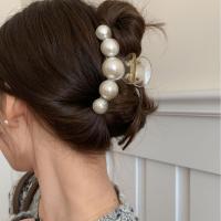 Creaclavija De Perla Imitación Redonda Para Mujer Clips De Pelo Grande Estilo Francés Lujo Geométrico Elegante Para Peinado - details 3