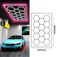 Hola led Lámpara LED Hexagonal 600W – 14 Paneles, 6500K, Carcasa Blanca, Iluminación Interior Moderna, CA 85-265V - details 1
