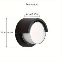 Luz De Pared Exterior LED Impermeable Para Jardín Villa Y Pasillo Moderna Fuente De Luz LED Incluida Instalación Self-Contained - details 5