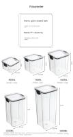 Jars De Almacenamiento Para Cocina Grandes Organizador De Granos Y Condimentos a Prueba De Humedad En Plástico Estilo Japonés - details 4