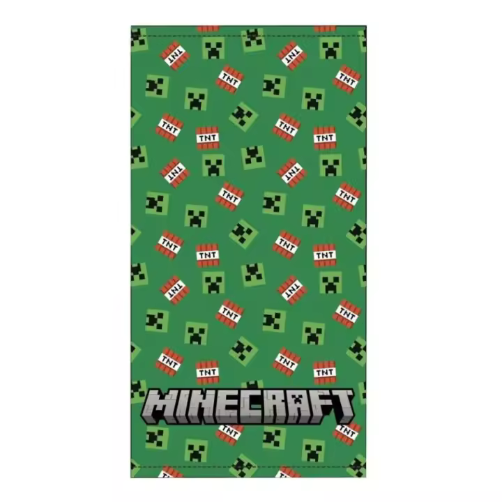 Toalla de Playa Estampada, Modelo NW1311, 100% Poliéster Microfibra, 70x140cm, Licencia Minecraft - 1
