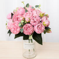 1pc Flores Artificiales De Seda Peonías Para Decoración De Vaso En Habitación Casa Bodas Navidad Accesorios De Fiesta - details 5