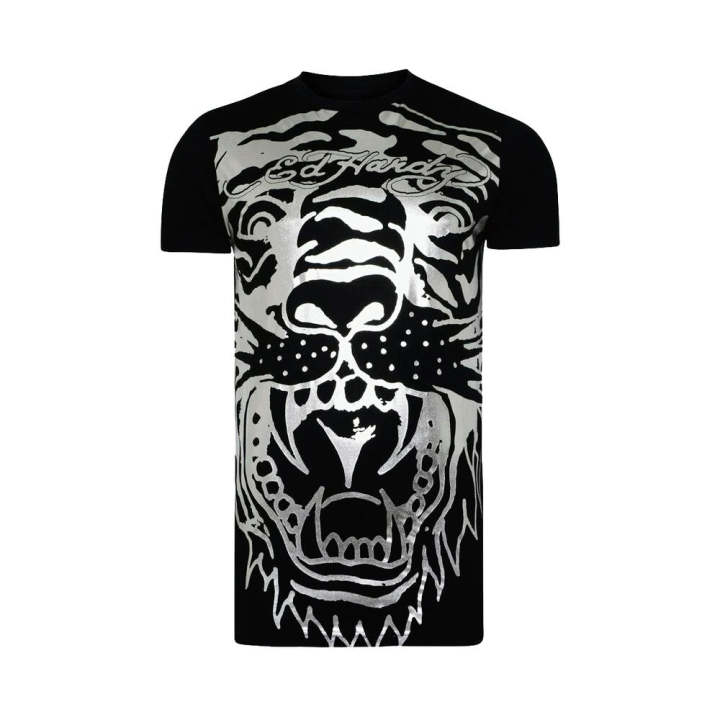 Camiseta Ed Hardy Big-Tiger Negra para Hombre - Moda y Confort en Ropa Masculina