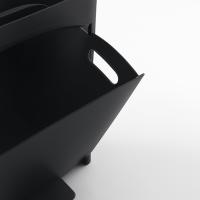 Cubo de basura o reciclaje 70L en NEGRO, VERTICAL, en 2 Compartimentos, Papelera para residuos, 76 cm de altura, fácil gestión, Negro antracita - details 10