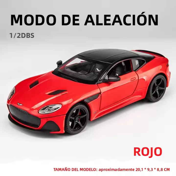 Coche De Colección Diecast 1:24 Aleación De Metal Mini Martin DBS Supercar Para Niños Regalos De Cumpleaños Juguetes Vehículos Metálicos Para Chicos - 1