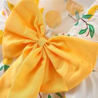 Vestido De Verano Para Niñas 0-3 Años Estilo Casual Con Volante Y Diseño De Pears Florido Manga Corta Tipo Halter Longitud De Pierna Vestido De Mujer - details 9