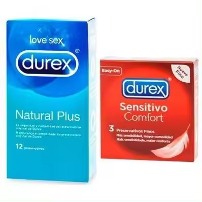 Promoción Durex Natural Plus 12 Uds + Sensitivo Suave 3 Uds, 15 Uds - 1