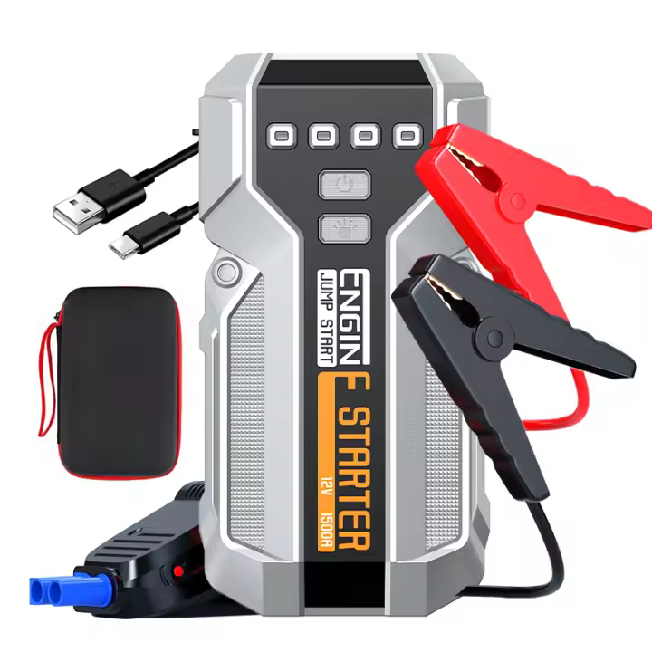 Batería de Arranque de Emergencia 2000A para Coches - Portátil con Cables Inteligentes, Compatible con Gasolina 3.5L/Diésel 2.0Gal, Batería Externa para Rescate en Carretera y Arranque de Emergencia - 1