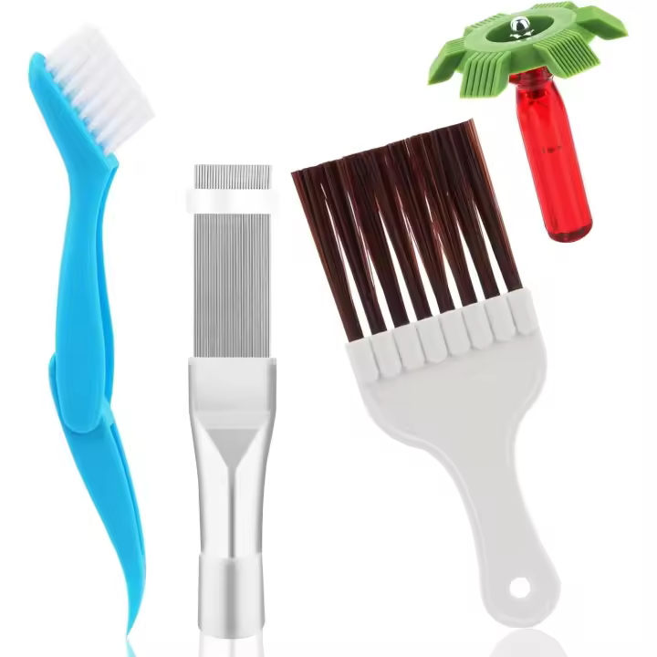 4PCS Peine para Radiadores,Kit Limpieza Aire Acondicionado Hogar,Peine de Aletas Aire Acondicionado,Cepillo de Limpieza - 1
