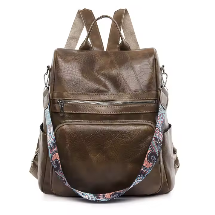 Mochipa 3 en 1 Para Mujer, Bolso de hombro Femenino, Vintage, de cuero elegante, Mochila de viaje de lujo para Niña - 1