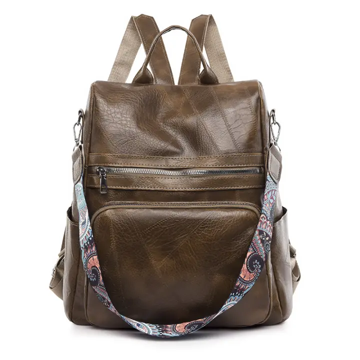 Mochipa 3 en 1 Para Mujer, Bolso de hombro Femenino, Vintage, de cuero elegante, Mochila de viaje de lujo para Niña - 1