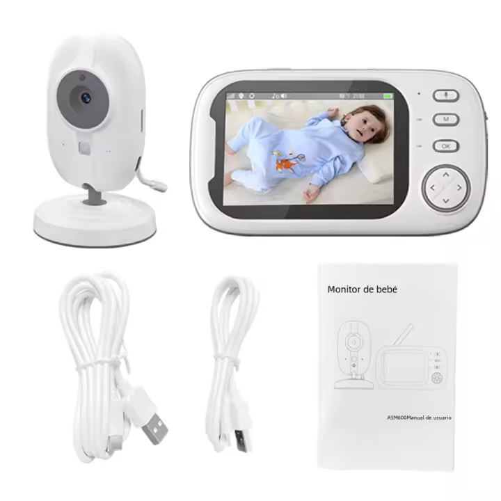 Cdycam Visión Nocturna, Control de Temperature, Audio de Dos Vías, Cámara de Seguridad para Cuida de Niños Recargable, Múltiples Receptores - 1