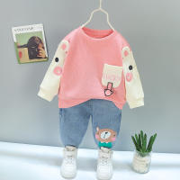 Ropa Infantil Bebé Niñas Primavera Otoño Conjunto De 2 Piezas Camiseta Pantalones Algodón Casual Unisex Talla Pequeña - details 3