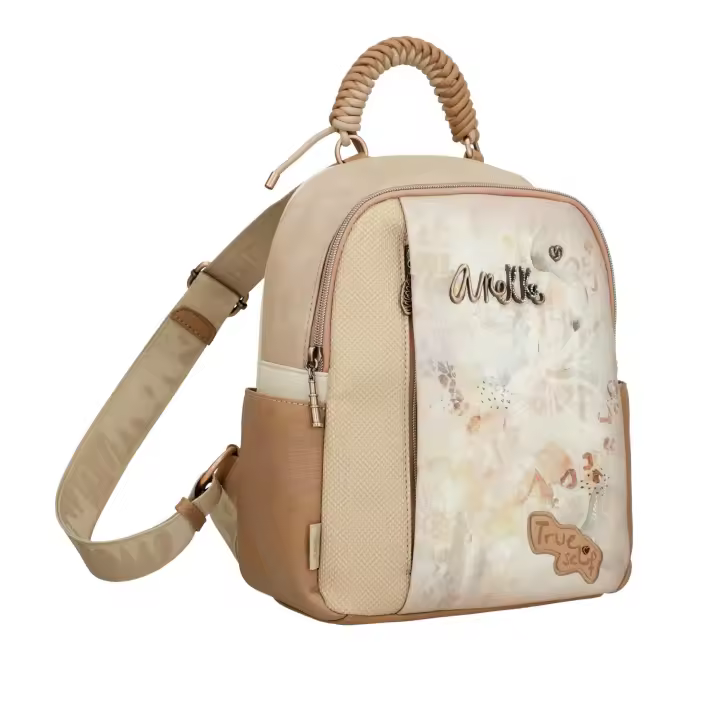 Mochila de mujer Stories - Anekke Memories - Compartimento principal con cierre de cremallera - Bolsillo frontal y bolsillo trasero - Asa corta de mano - Asas regulables - Ref. 40815-259 - Mide 25 x 30 x 12 cm - 1