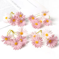 5/10/20Pcs Flores Artificiales De Margarita Decoración Para Hogar Y Bodas Accesorios Para Guirnaldas DIY De Tela Silken - details 11