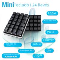 Teclado Mecánico Personalizable Mini Negro 24 Teclas Teclado De Atajos Para Juegos Y Oficina Con 16 Teclas Programables Tipo De Operación En Inglés Para Desktop Laptop Tablet - details 3