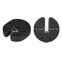 Outsunny Pack de 4 Pesos para Carpas Plegables Pesos para Cenador Rellenados con Cemento Bases para Toldo Pérgola Ø22x5,5 cm Negro - details 2