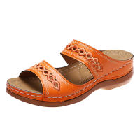 Sandalias De Mujer Verano 2024 Color Sólido Casual Abiertas Tobilleras Suaves Transpirables Elegantes Con Plataforma Y Tacón Bajo - details 7