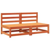 vidaXL Sofás de jardín sin reposabrazos 2 uds madera pino 70x70x67 cm Pino natural, Pino blanco, Marrón pino Conjunto Terraza Muebles Jardín Exterior Juego de Muebles de jardín Mueble Jardín Exterior Muebles de Salon Exterior - details 4