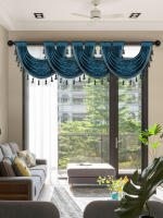 Valance De Estilo Europeo Sólido De Terciopelo Con Borlas Para Decoración De Ventanas Puertas Y Habitaciones Material De Poliéster 1 Pieza - details 9
