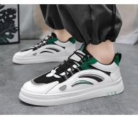 Zapatos De Hombre Primavera Verano Algodón Transpirable Casual Plataforma Bajo Blanco Moda 2024 Zapatillas De Cuero Artificial Talla Verdadera - details 21