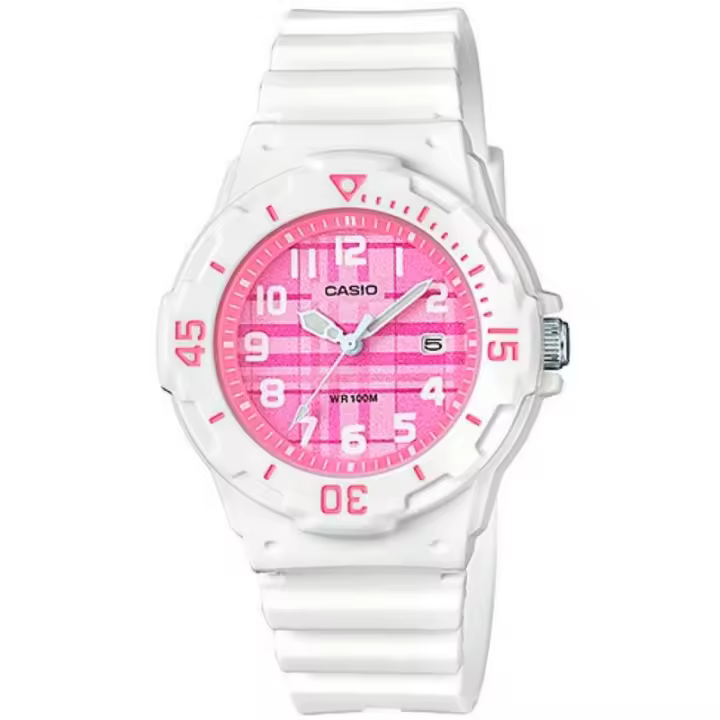 Casio  Lrw-200h-4cvdf Reloj De Pulsera Analógico Para Niña Color Blanco - 1