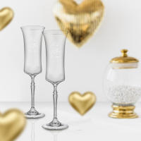 RegaloVip.es - Copas Champán Bohemia, Estuche de Lujo. Cristal de Bohemia, Regalos personalizados y originales, copas personalizadas, brindis con emoción, regalo bodas, 25 aniversario, 50 aniversario, bodas plata, bodas de oro. - details 0