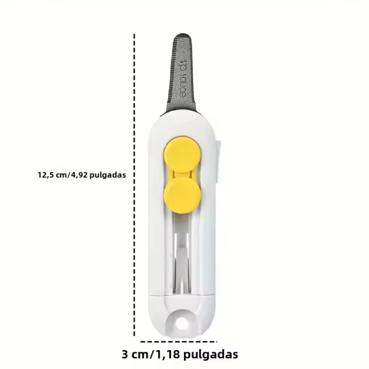 Cortador De Cartas Magnético Mini 1pc Retráctil De Hoja Durable ABS Portátil Cortador De Papel Y Letras - 1