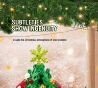 Árbol De Navidad DIY Mini En Bloques Constructibles Juguete Para Niños Decoración De Escritorio Regalo De Navidad Para Niñas Y Niños - details 3