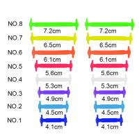 Nuevos 16Pcs Cordones Elásticos Para Zapatillas Silicona Estirable Cordón De Goma Unisex Moda Sin Atar Medio De Fijación Para Zapatos - details 0