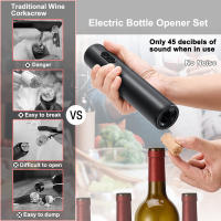 Set De Abrevidrios Eléctricos Automáticos Con Almacenamiento Para Botella De Vino Y Base De Batería Para Cocina Y Bar - details 1