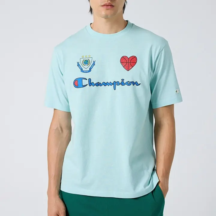 Camiseta de Manga Corta 219788, Marca Champion, Color Azul Claro, Variedad de talla, Para Hombre - 1